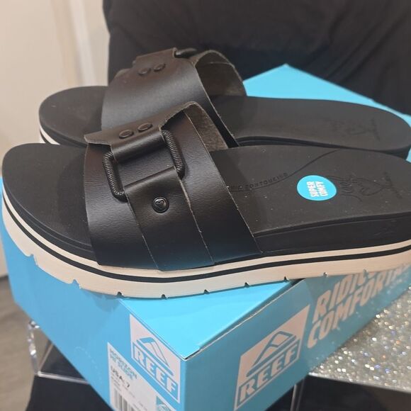 Reef Banded Horizon Buckle Slide Sandal- Black - Picture 8 of 10